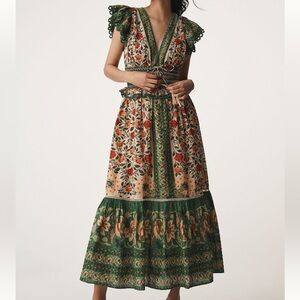 New FARM Rio Garden Tapestry Maxi Dress